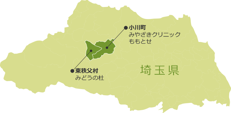 小川町・東秩父村　埼玉県　地図